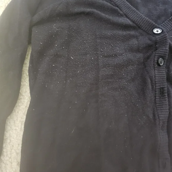 Mod Cloth Black Knit Quarter Sleeve Cardigan - Picture 4 of 6